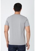 Zekora Erkek T-Shirt - Gri Yazı
