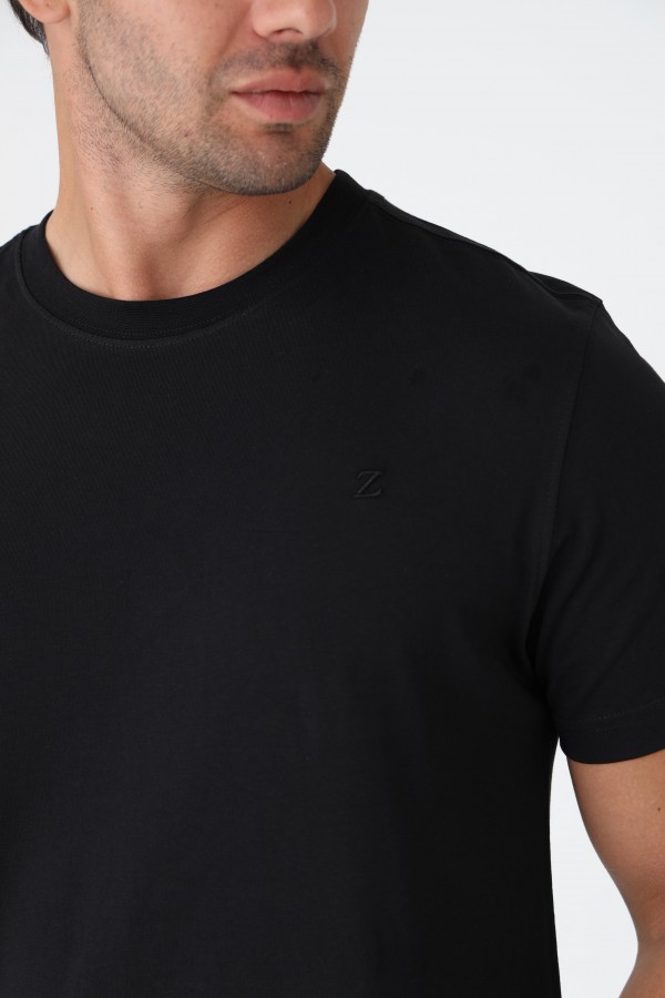 Zekora Erkek T-Shirt - Siyah Logo