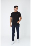 Zekora Erkek T-Shirt - Siyah, Sarı Logo ve Yazı